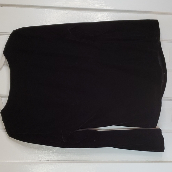 Soft Surroundings Cloudburst velvet faux wrap blouse. - Picture 6 of 7